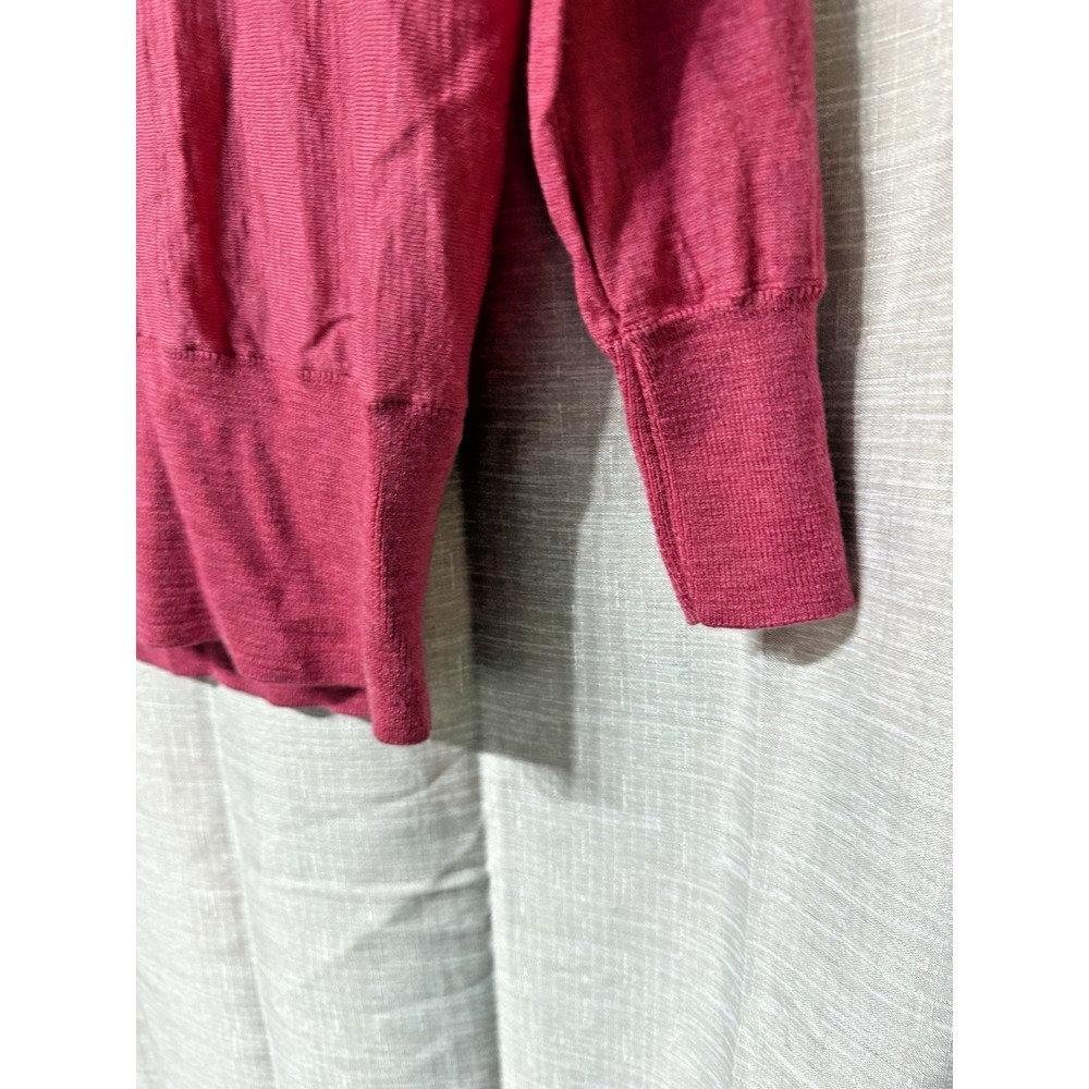 Talbots Pure Merino Wool Sweater Womens LP Medium Petite Pink Waterfall Neckline - Picture 5 of 6